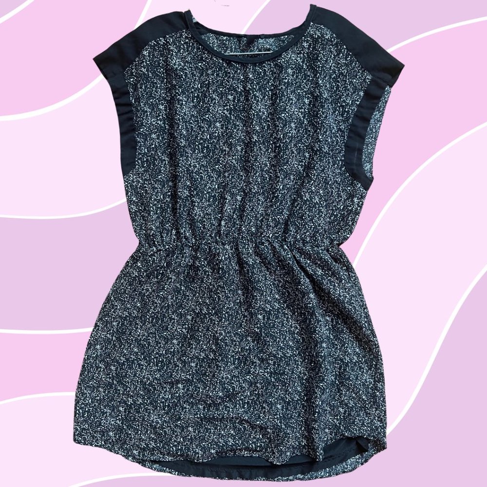 H&M Black and White Mini Dress, Size 14